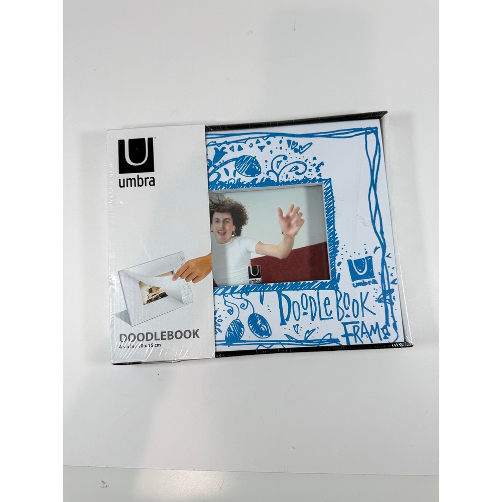 New Umbra Doodlebook Photo Frame For 4x6 Pictures White Peal Off Pages‎